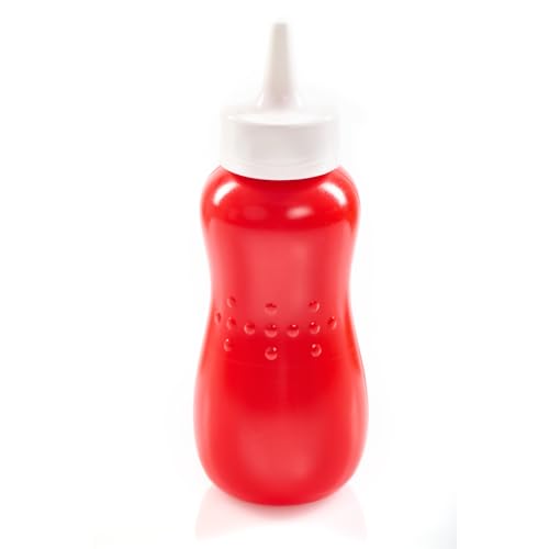 Image of Gluman Plastic Squeezy Sauce Bottle For Clean & Mess-Free Dispensing | 100% Food Grade | Dishwasher Safe | Freezer Safe | Ergonomically Designed | Reusable (750 Ml) (Multicolour), 750 milliliter