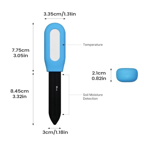 Humidimètre pour sol et pelouse avec sonde commutable précise à piles