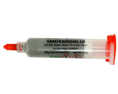 Image of Chip Quik SMD4300SNL10 Solder Paste no clean Lead-Free in 10cc syringe 35g water washable