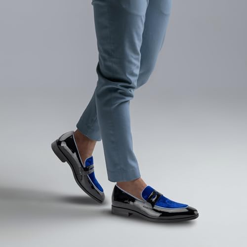 Image of JITAI Mens Velvet Loafers Dress Shoes Loafers for Men Tuxedo Suit Shoes
