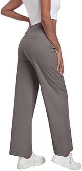 GRECERELLE Yogabroek voor dames, wijde pijpen, broek met hoge taille, stretch, joggingbroek, dameswerkbroek, Palazzo-broek voor casual, werk en sport, Walvis Blauw, S