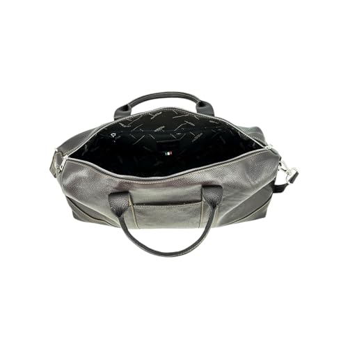 Ulisse Travel Bag, Genuine Leather Made in Italy (Dark Brown)4