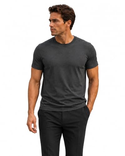 Image of Men's 100% Cotton Crew Neck T-Shirt, Regular Fit