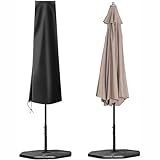 Fundas impermeables para sombrilla Oxford 210D, protección UV y resistente a la intemperie, antinieve, se adapta a paraguas voladizo y recto, poste telescópico con cremallera, jardín, patio, banana