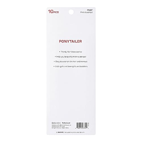 RED by Kiss 10 Pieces 16mm Ball Hair Ties, Bubble Ponytail Holders for Kids Girls Children Women Baby Toddlers, Twin Bead Colorful Elastic Hair Accessories, Cute Hair Bands with Balls (Pink Assorted)