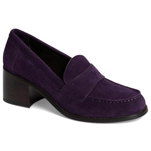 Image of SHODENSE Women Vintage Chunky Heel Loafers Pumps Platform Round Closed Toe Oxford Shoes Burnished Patent Matte Suede Slip On Dress Loafer Block Stacked Heels Office Formal Work Business 4-11 M US