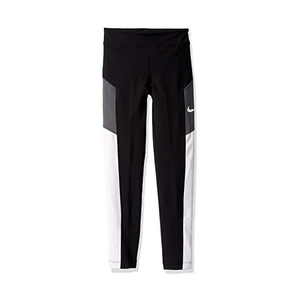 Nike-Girls-Trophy-Tight Nike Girl's Trophy Tight, Black/White/Dark Grey/White, Medium