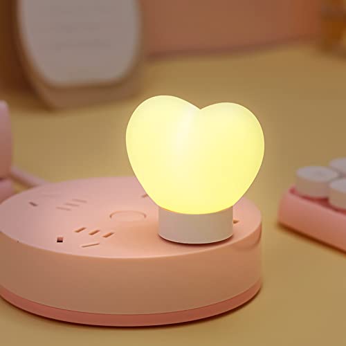 Smalibal Night Light, Heart Shape Led Lamp, Plastic Love Heart Night Lamp, Cute Led Nursery Lamp For Teen Girls Toddler Night Lights For Kids Room, Bedroom, Room Decor, White With Battery #TOP1