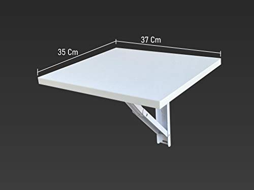 Compal Wall Mounted Folding Coffee and Tea Table, Drop-Leaf Folding Bed Side Table and Study for Home, Living Room, Office Table Desk Workstation... - Image 4