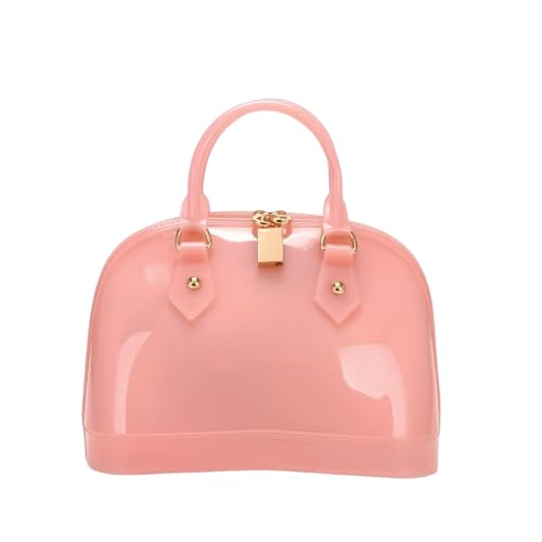 Image of Jelly Crossbody Purse Shoulder Bag, Candy Color Tote Satchel Top-Handle Handbags for Women