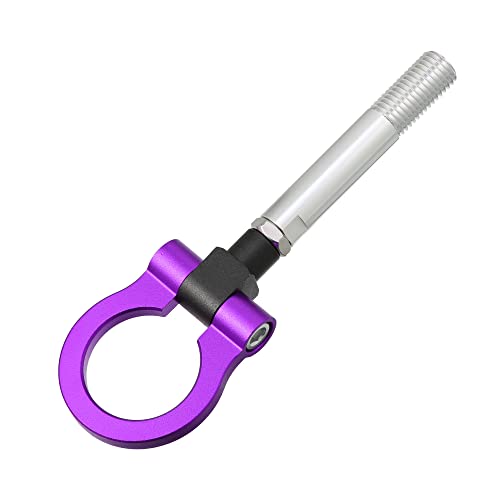 X AUTOHAUX Purple Aluminum Alloy Round Front Rear Bumper Trailer Ring Eye Towing Tow Hook Screw for Hyundai Veloster 2012-2017