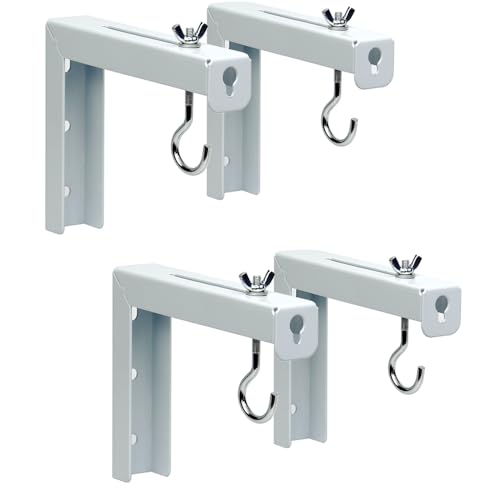 Soporte de pantalla para proyector universal de pared blanco con ganchos W40120
