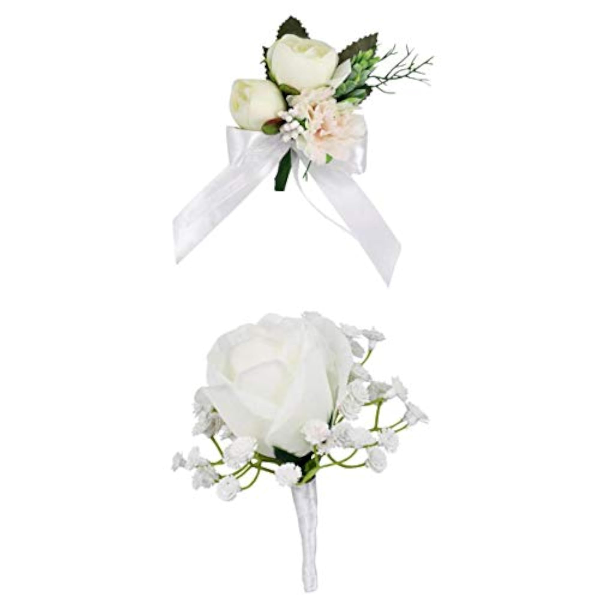 Wedding Groom Bridal Artificial Flower Corsage Brooch, Retro