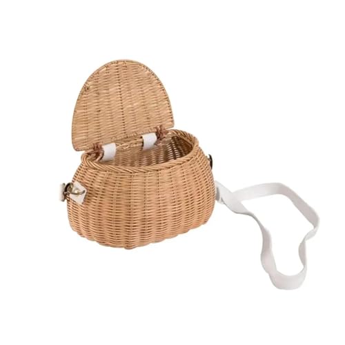 Petit panier en bambou tressé haut de gamme fait main pour bicyclette