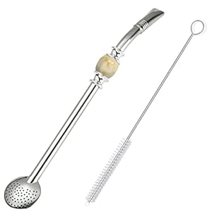 Steel Bombilla With Removable Spoon Filter