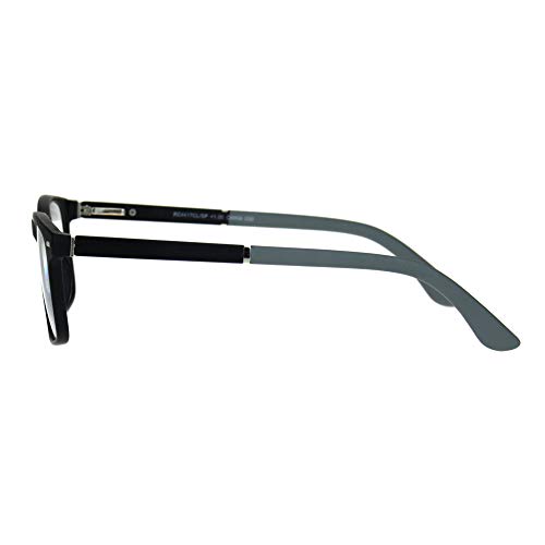 PASTL Magnified Reading Glasses Clear Lens Matte Finish Rectangular Spring Hinge4