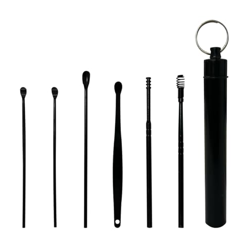 6pcs Ear Wax Removal Keychain Kit,Earwax Cleaner Tool Set, Stainless