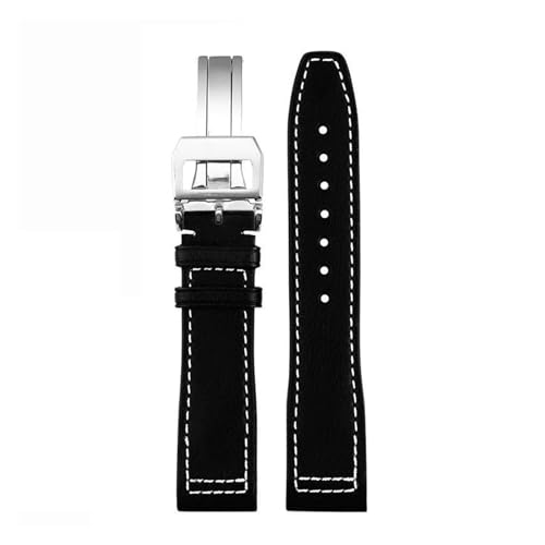 Bracelet de montre en cuir véritable résistant pour IWC Pilot IW378003