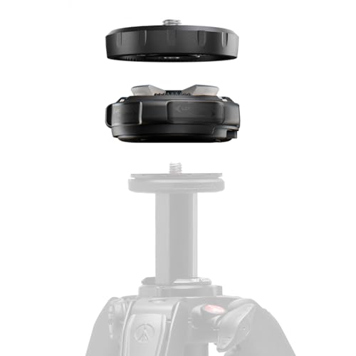 Manfrotto XCHANGE Quick Release, Universelles System für Stativ/Slider/Zubehör, Basis & Platte, 20 Kg Traglast, Leichtes Aluminium, 3/8 & 1/4‑Gewinde, Foto/Video/Licht