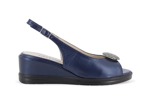 Sandale compensée bleue r80432q 40 pour soulager les pieds sensibles