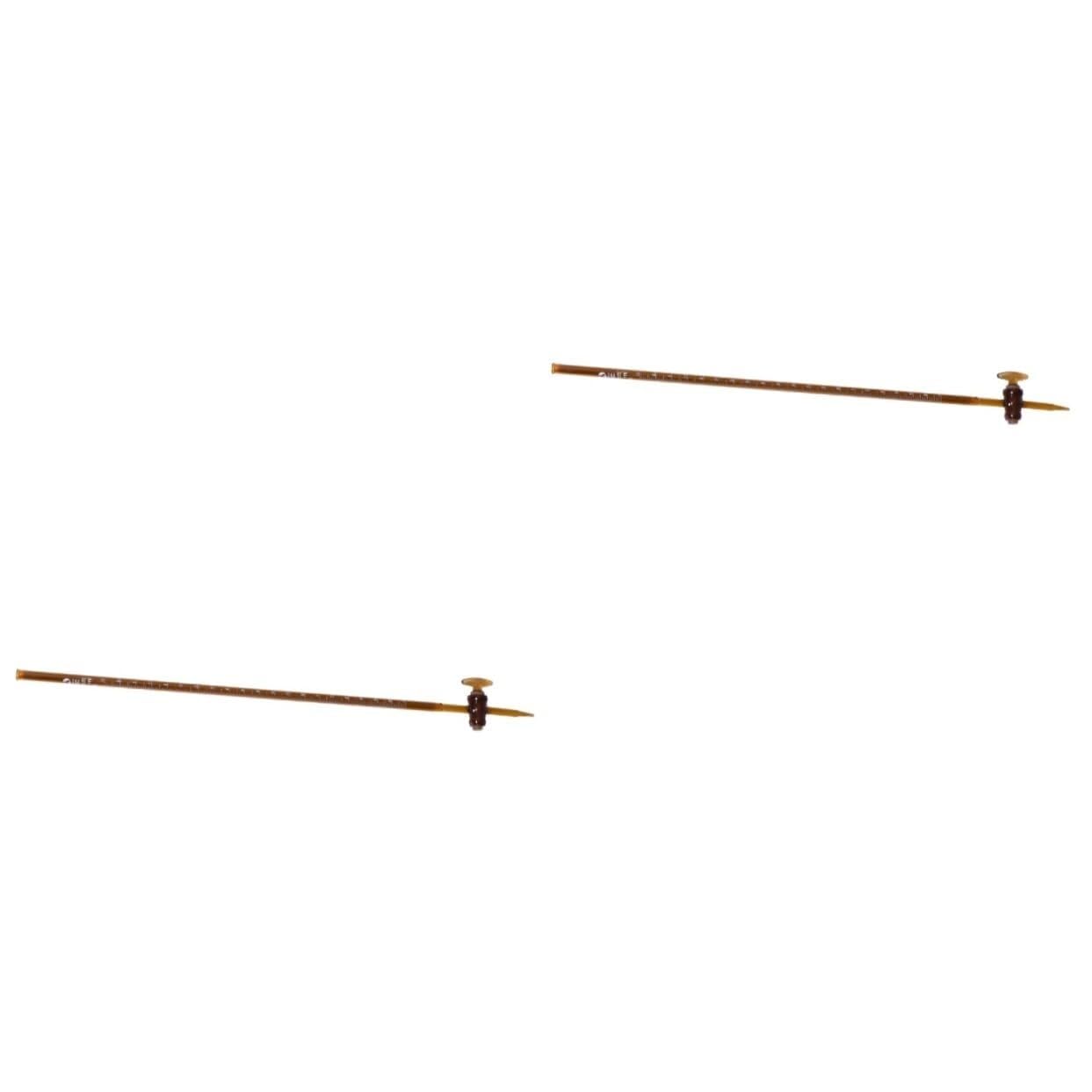 Bureta de Vidrio Borosilicato - Herramienta de Titulación de Laboratorio, Fácil de Usar & Duradera(Brown,5pcs,10ml)