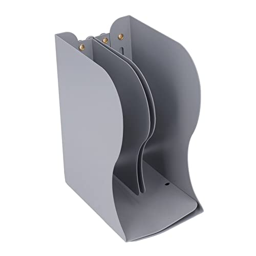 Serre-Livres rétractable en métal gris réglable pour bureau