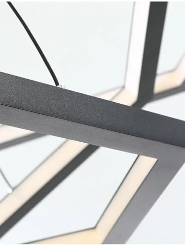 Lustre hexagonal en aluminium au design suspendu géométrique épuré - 7