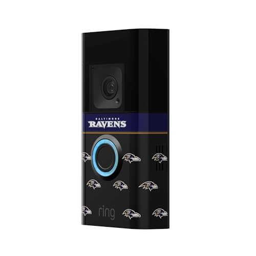 Image of All-New Limited Edition, Official NFL Faceplate for Ring Doorbells - Video Doorbell 3, Video Doorbell 3 Plus, Video Doorbell 4, Battery Doorbell Plus, and Battery Doorbell Pro | Baltimore Ravens