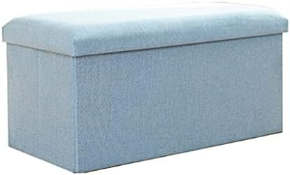Compact Grey Folding Storage Bench Cube Stool - Versatile Footrest for Home, Hallway, Living Room - Space-Saving 15x9x9 Inch Organizer for Shoes & Essentials