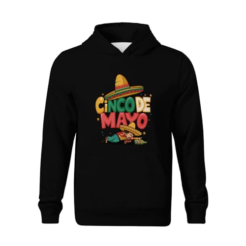 Kids Retro Cinco de Mayo Mexican Funny Drunk Boys Girls Lightweight Kangaroo Pocket Fleece Hoodies2