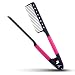 Herstyler Straightening Comb For Hair, Flat Iron Comb For Great Tresses, Hair Straightener Comb With A Firm Grip, Straightener Comb For Knotty Hair, Styling Comb For Unkempt Hair, Get wooed (Pink)