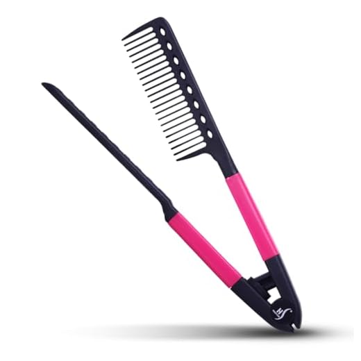 Herstyler Straightening Comb For Hair - Flat Iron Comb For Great Tresses Hair Straightener Comb With A Firm Grip - Straightener Comb For Knotty Hair - Styling Comb - Hair Comb for Straight Hair (Pink)