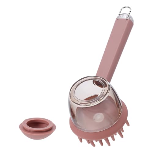 FUTUREORYY Haustier Badebürste mit Seifenspender Massagebürste für Kleine Hunde und Katzen Ergonomischer Griff Shampoo Spender Pflegende Duschbürste für Welpen