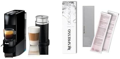 Breville Nespresso Essenza Mini Espresso Machine, with Aeroccino Milk Frother + Nespresso Descaling Kit