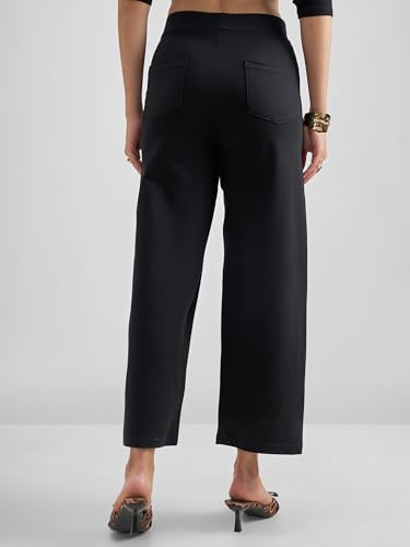 Image of Tokyo Talkies Wide Leg Relaxed fit Cullotes |Ultra Soft, Elasticated, High Waist, Wrinkle Free Trousers |All Day Wear