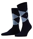 Burlington Herren Neon Pixel King Socken Baumwolle Schwarz Blau viele weitere Farben verstärkte Herrensocken mit Muster atmungsaktiv kariert mit Argyle und bunt ONE-SIZE-FITS-ALL als Geschenk 1 Paar
