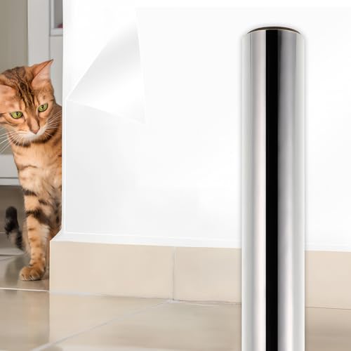 HORIALENCE 防猫抓壁保護シート 静電吸着透明フィルム 耐裂傷 再利用可能 猫の爪傷防止用 家具 壁汚れ防止シート