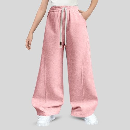 Baggy Sweatpants for Boys Girls Kids Unisex Trendy Wide Leg Drawstring Elastic Waist Loose Fit Casual Sweat Pants3