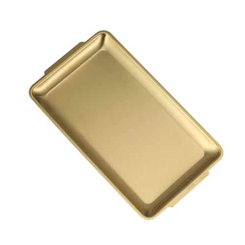 Uranus 304ステンレス製 長方形プレート 金色 トレー 加厚タイプ 多用途 収納トレイ 焼き物皿 寿司皿 前菜皿 おしゃれ キッチン用品 小物置き プレート (ゴールデン,40*24cm)