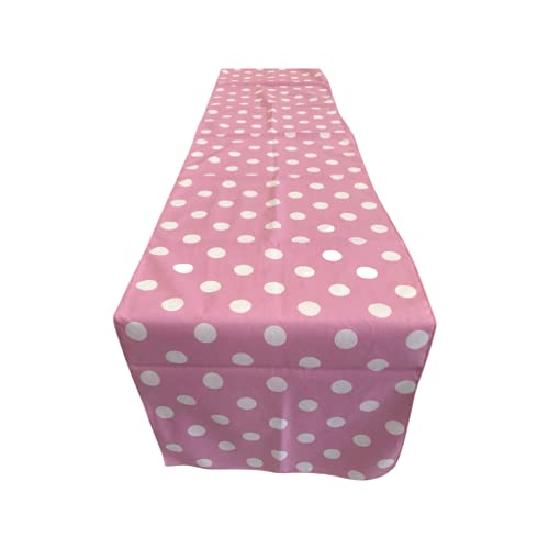 New Creations Fabric & Foam Inc, Polka Dot Print Poly Cotton Table Runner  cover
