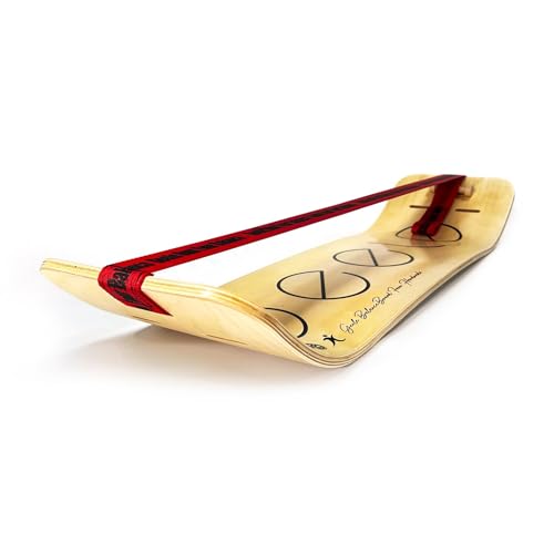 バランスボード 木製 子供・大人用 体幹トレーニング 姿勢改善 コア筋トレ 平衡感覚 耐荷重180kg ヨガ・エクササイズ 在宅ワーク・立ち仕事対応 メープル材