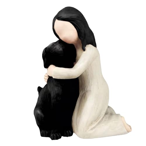 Schwarzer Hund Engel Figuren, Gedenkstatue Für Hunde, Engel...