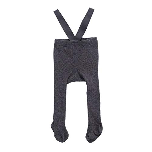 Newborn Tights Cable Knit Leggings Stockings Suspender High Waist Cotton Pantyhose Infants Toddlers for Fall winter (Dark Grey , Newborn )