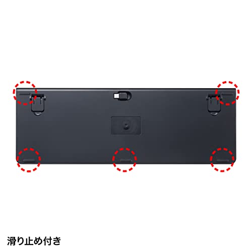 サンワサプライ(Sanwa Supply) キーボード ワイヤレス USB Type-C接続 充電式 スリム ブラック SKB-WL31CBK の商品画像 5