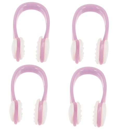 NOLITOY 4pcs Anti-Slip Nose Clips for Swimming Silicone Nose Clip for Kids and Adults Swimming Accessories