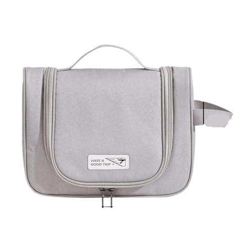 PAUUIA Checkered Cosmetic Bag Portable Women Hanging Toiletry Bag Travel Outdoor Camping Men Makeup Bags Beautician Pouch Bathroom Electronic Gadgets Supplies For Travel Toiletry(Gray)