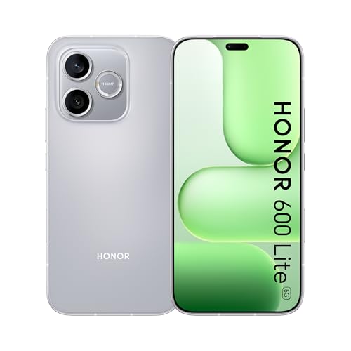 HONOR 600 Lite 5G Smartphone 8GB RAM + 256GB Storage 3180mAh Durable Battery 6.6 120Hz AMOLED Display 108MP AI Camera with Camera Button Metal Frame IP66 Water Resistant Velvet Grey