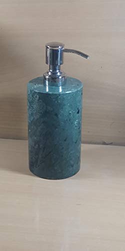 Image of Marble Stone Luxury Bath Accessories - Soap Dispenser, Toothbrush Holder, Soap Dish ( Green ) - Set of 3