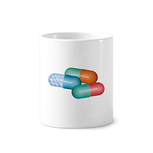 Tasse blanche en céramique motif gélule de 350ml pour embellir votre bureau ou salle de bain