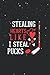 Notebook Notes: Stealing Hearts Like I Steal Pucks Ice Hockey Valentines Day Journal Line/ 114 Pages / 57 sheets / Large 6''x9'' Inches